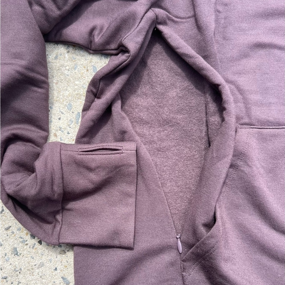 Quince Purple / Eggplant Maternity Hoodie with Kangaroo Pocket - Picture 8 of 10